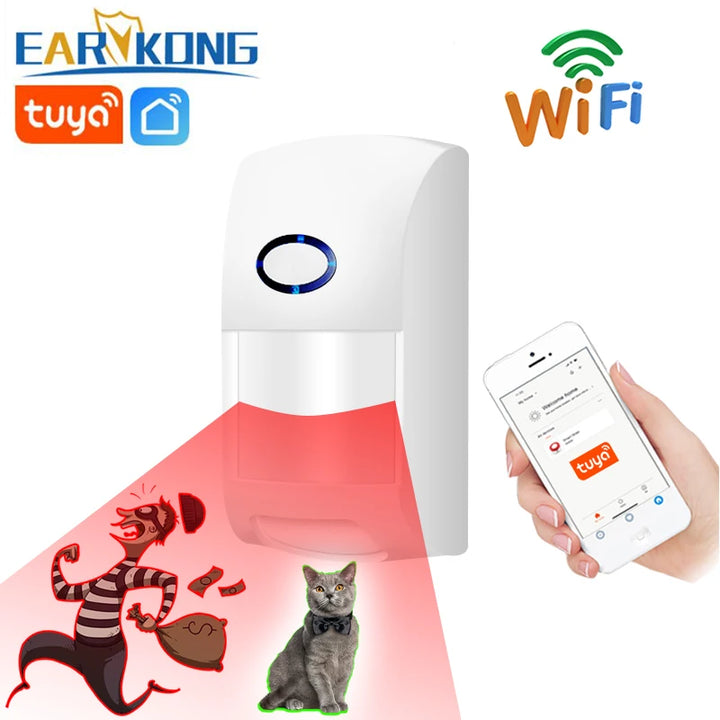 Tuya Smart WiFi Infrared Detectors Motion Sensor Alarm Compatible With Tuyasmart APP Smart Life APP