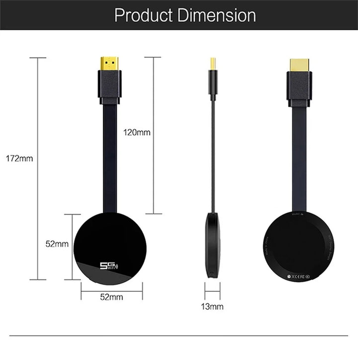 HDMI TV Stick 2.4/5G Dual-band Anycast Wireless WiFi Display Receiver TV Dongle Miracast Airplay HDMI for Android IOS TV Stick