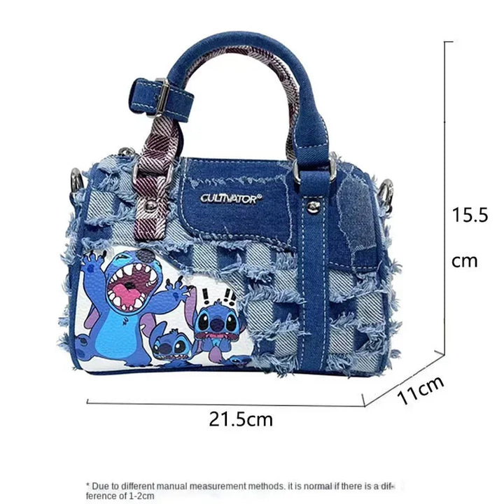 Disney New Stitch Original Ladies Handbag Luxury Brand Fashion Ladies One Shoulder Messenger Bag Large Capacity Cartoon Handbag