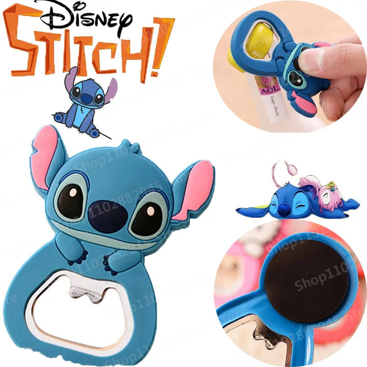 Disney Stitch Bottle Opener Cartoon Anime Beer Bottle Opener Silicone Home Bottle Opener Refrigerator Stickers for Kitchen Bar