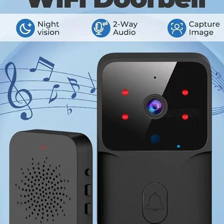 Doorbell video low power WIFI link, rechargeable model doorbell night vision HD intelligent security 1 drag 1 home intercom