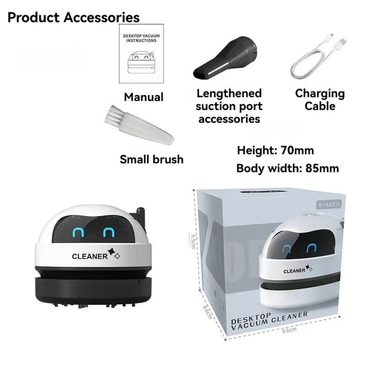 Desktop Vacuum Cleaner Mini Wireless Cleaner Student Stationery Gift Home Portable Rechargeable Desktop Cleaner