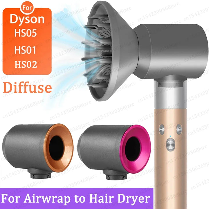 Diffuser Accessories For Dyson Airwrap HS05 HS01 Styler Converting to Hair Dryer Seconds Change to For Supersonic Nozzle Adapter