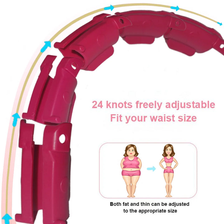 32/24/28 Section Adjustable Sport Hoops Abdominal Waist Exercise Detachable Hoola Massage Fitness Hoop Training Weight Loss