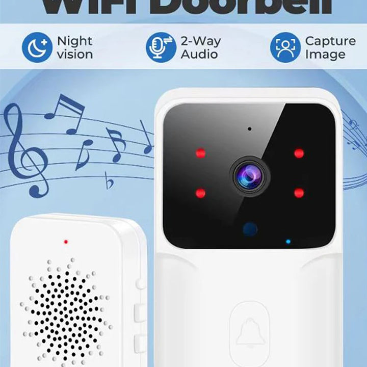 Doorbell video low power WIFI link, rechargeable model doorbell night vision HD intelligent security 1 drag 1 home intercom