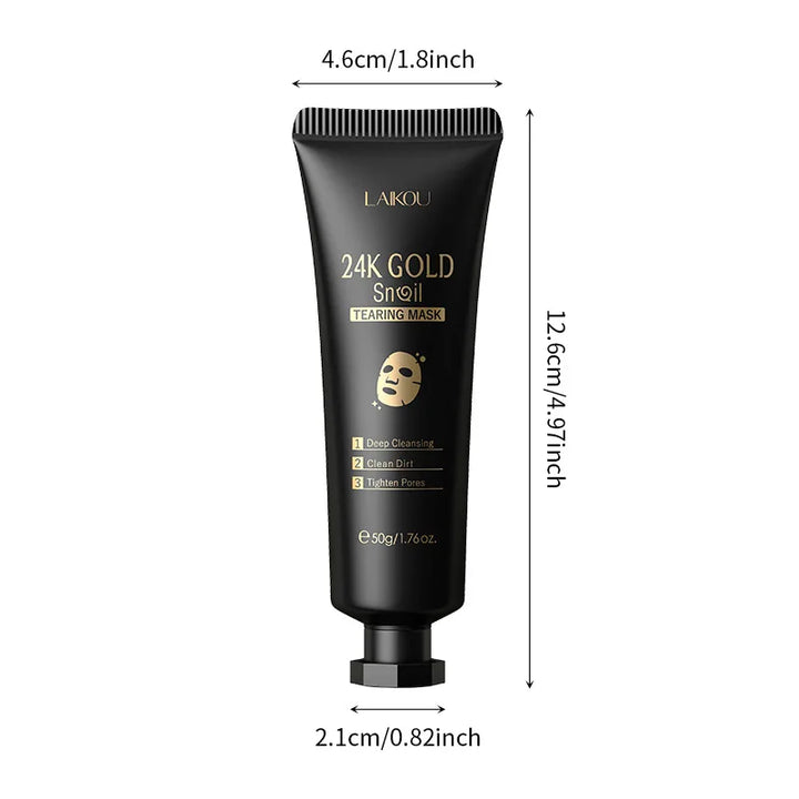 LAIKOU 24K Gold Sakura Peeling Face Mask Firming Brightening Blackhead Removal Facial Tear Off Mask Skin Care Products