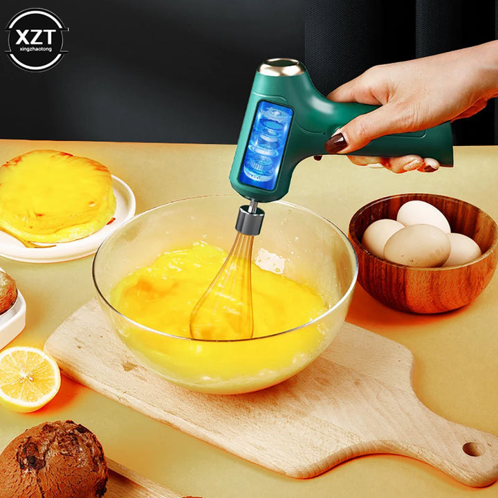 Portable Electric Food Mixer Wireless Hand Blender 3 Speeds Powerful Dough Egg Beater Baking Cake Cream Whipper Kitchen Tool