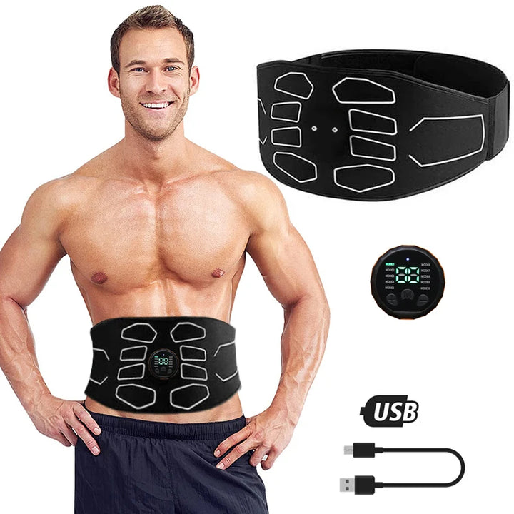 EMS Abdominal Toning Belt Abs Muscle Stimulator Massage Home Fitness Workout Equipment Body Abdomen Waist Exerciser Weigh Lose